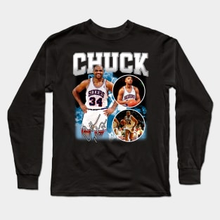 Charles Barkley The Chuck Basketball Legend Signature Vintage Retro 80s 90s Bootleg Rap Style Long Sleeve T-Shirt